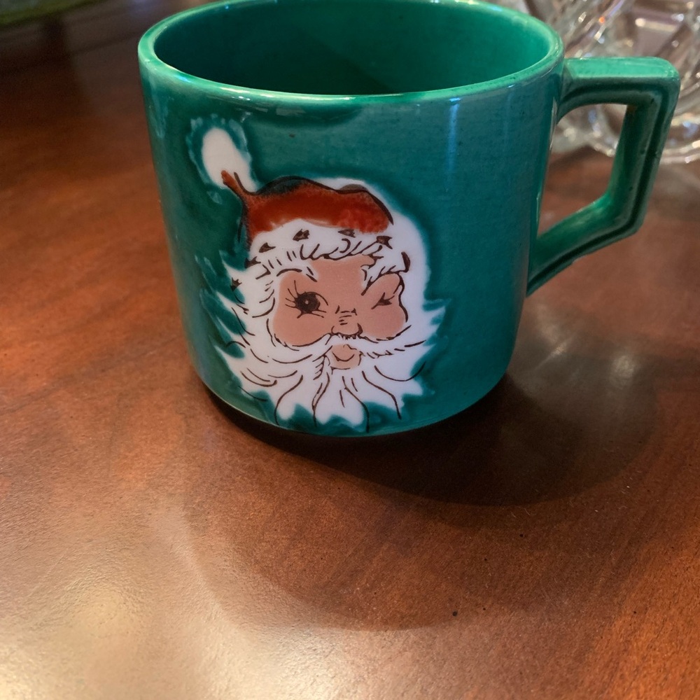 Vintage Wales Winking Santa Mug